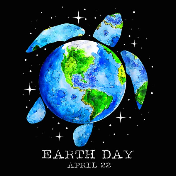 Earth Day 2024 Restore Earth Sea Turtle Art Save the Planet png