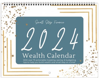 2024 Wealth Calendar, Budgeting Wall Calendar, Monthly Wall Calendar