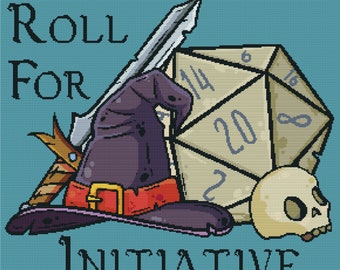 Roll For Initiative - Cross Stitch *PATTERN ONLY*