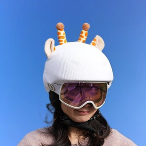 Bonnet de couverture de casque de ski de dessin animé pour enfants et  adultes, chapeaux tricotés, sports de parapente, vélo, mignon, décoré