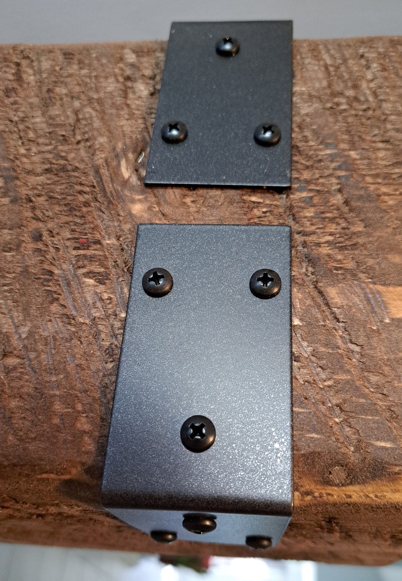 Wrap Around Black Metal Corner Brackets for Fireplace Mantel Etsy