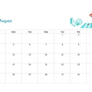 August calendar