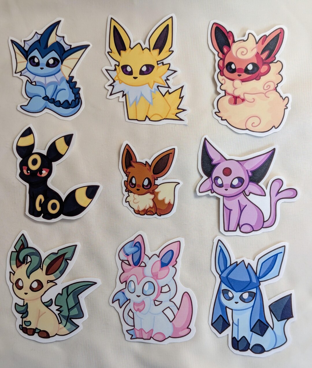 Eeveelution Matte Waterproof Stickers - Etsy