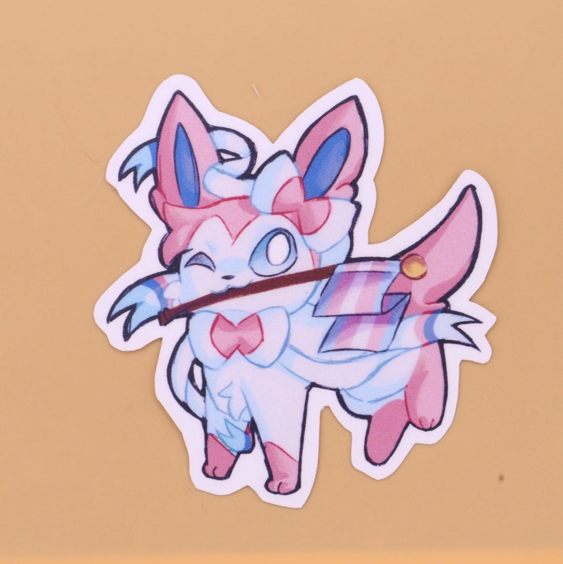 Transgender Pride Pokemon Sylveon Handmade Sticker - Etsy
