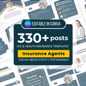 330 Canva Template für Assekuranz, Social Media Marketing Lebensversicherung, Versicherung Instagram, Instagram Post Stories, Krankenkasse
