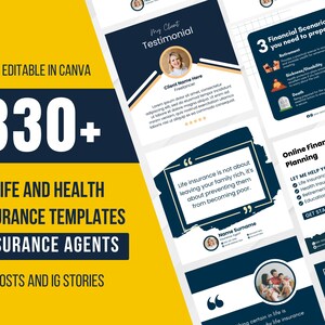 Canva Template for Insurance Agent Social Media Marketing Life