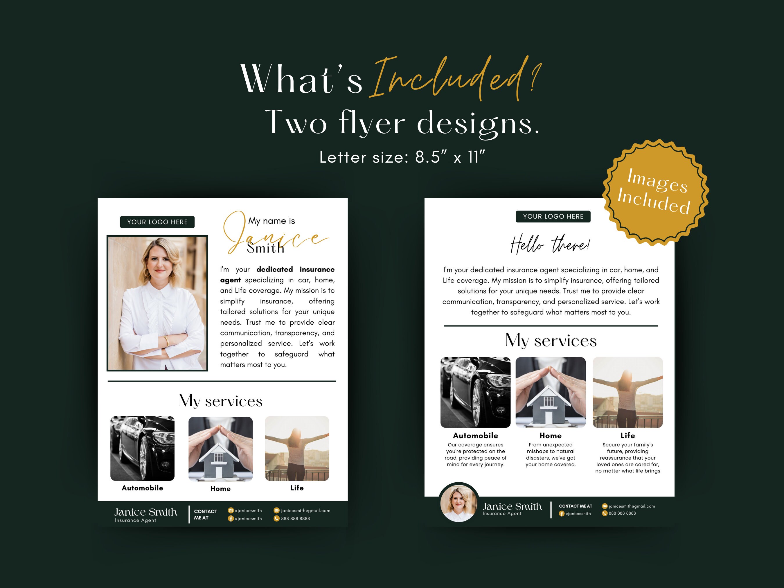 Insurance Agent Flyer Template Insurance Broker Introduction Flyer