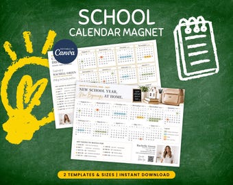 School Year Calendar 2026-2027 Realtor Mailer, Back to School Marketing, Real Estate Farming Postcard, Fall Client Campaign, Canva Template