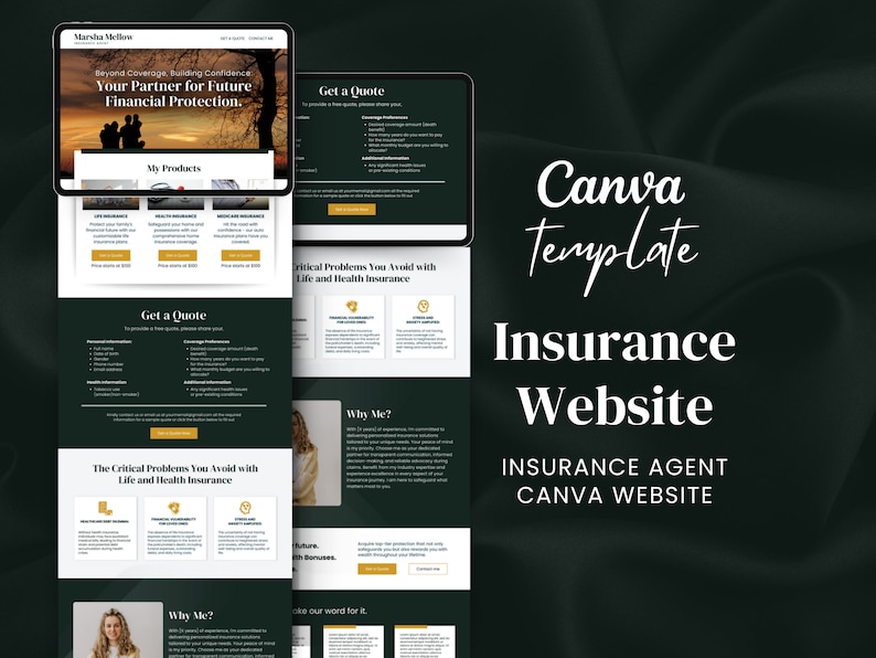 Website for Insurance Agent Social Media Marketing Life Insurance ...