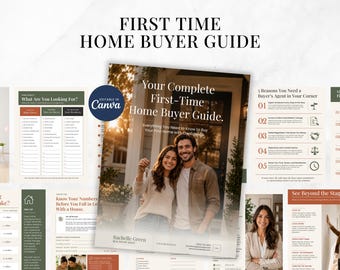 First Time Home Buyer Guide Canva Template, Real Estate Agent Buyer Packet, Editable Buyer Presentation, Realtor Marketing, US Letter