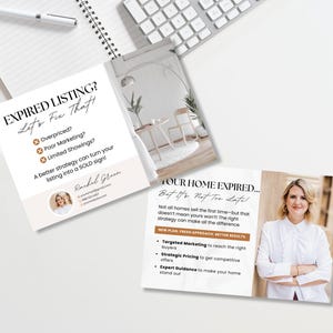 Carte postale expirée, publipostage de marketing immobilier, lettre de prospection, modèle Canva pour l'agriculture d'un agent immobilier et suivi des prospects arrivés à expiration image 5