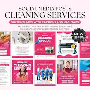 Cleaning Business Instagram Templates for Cleaning Business Instagram Post, Commercial Cleaning Template, Cleaning Social Media Post