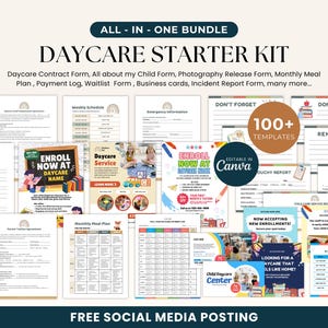 In Home Daycare Starter Kit Bundle Policies, Daycare Forms Contract, Childcare Forms, Daycare Owner Starter Bundle, Daycare Business