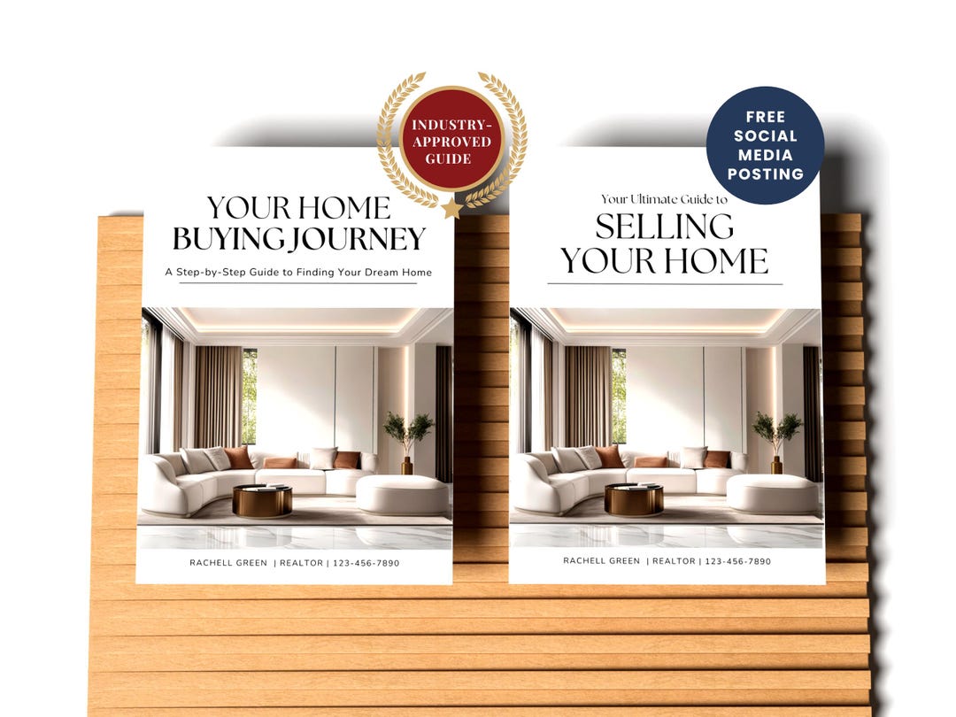 Real Estate Buyer and Seller Guide Bundle, Editable Canva Listing ...