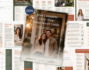 First Time Home Buyer Guide Canva Template, Real Estate Agent Buyer Packet, Editable Buyer Presentation, Realtor Marketing, US Letter