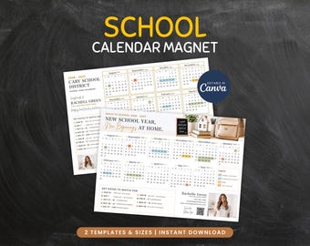 School Year Calendar 2026-2027 Realtor Mailer, Back to School Marketing, Real Estate Farming Postcard, Fall Client Campaign, Canva Template