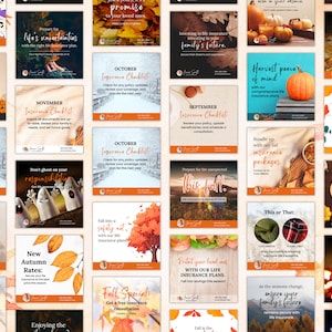 Fall Insurance Ad 30 Fall Theme for Life Insurance Agent Social Media Templates for Life ...