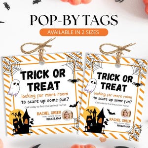Halloween Real Estate Marketing Gift Tag from your Neighborhood Real Estate Agent Referrals, Halloween Referral Tag, Halloween Realtor deal