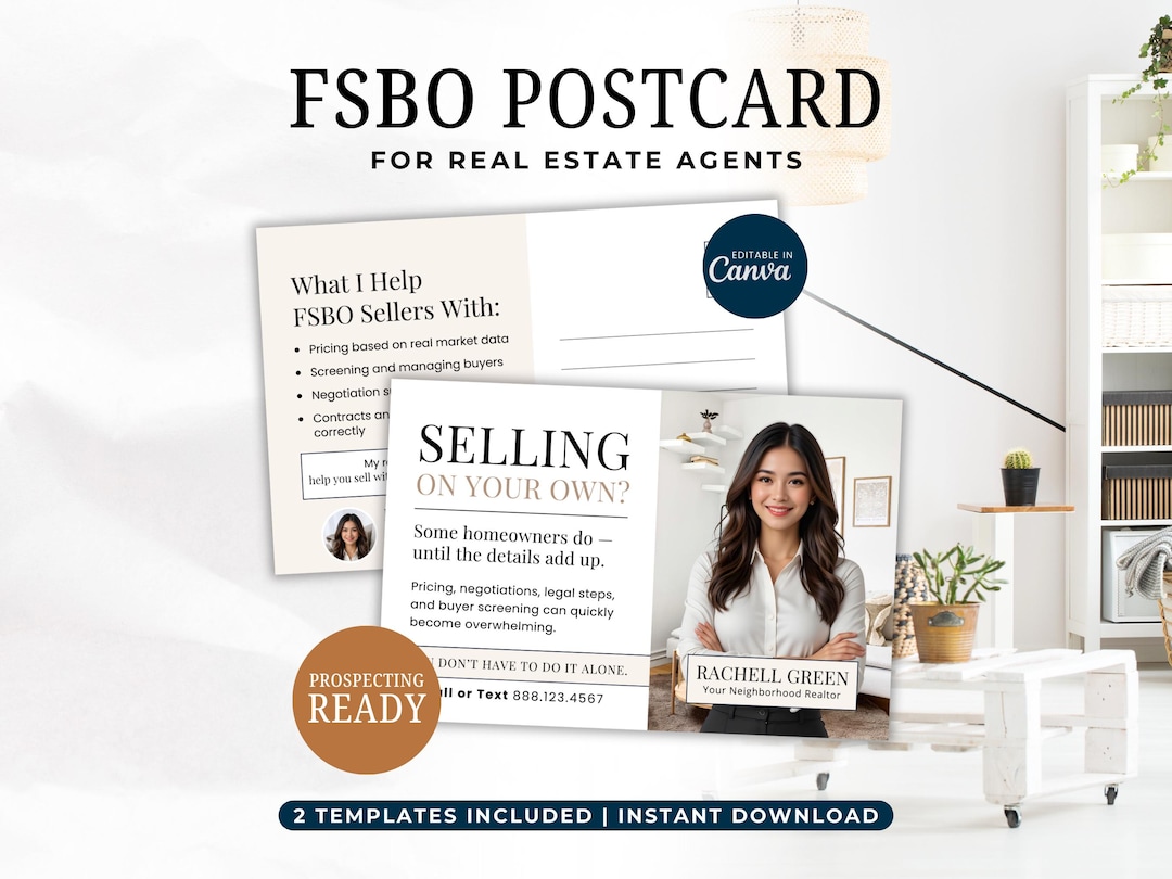 For Sale by Owner Postcards, Fsbo Postcard Lead Generation Kit, Fsbo ...