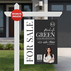 Sold Real Estate Sign Clip Riders - 20pt Styrene, Fits 8-10mm Coroplast Signs (20"W X 6"H)