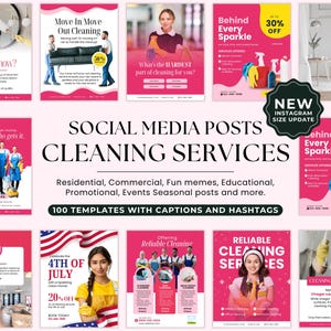 Cleaning Business Instagram Templates for Cleaning Business Instagram Post, Commercial Cleaning Template, Cleaning Social Media Post