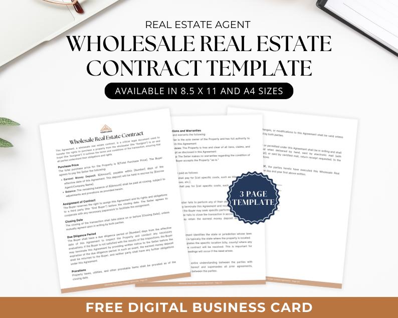 editable-wholesale-real-estate-contract-template-realtor-purchase-and-sale-agreement-contract-assignment-addendum-buyers-home-contract-etsy for Free Printable Real Estate Contracts Editable Wholesale Real Estate Contract Template, Realtor Purchase and Sale Agreement, Contract Assignment Addendum, Buyers Home Contract - Etsy for Free Printable Real Estate Contracts