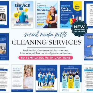 Cleaning Business Instagram Templates for Cleaning Business Instagram Post, Commercial Cleaning Template, Cleaning Social Media Post