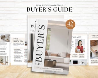 Real Estate Home Buyer Guide, Real Estate Marketing Template, Home Buying Process, Buyer Roadmap, Canva Template