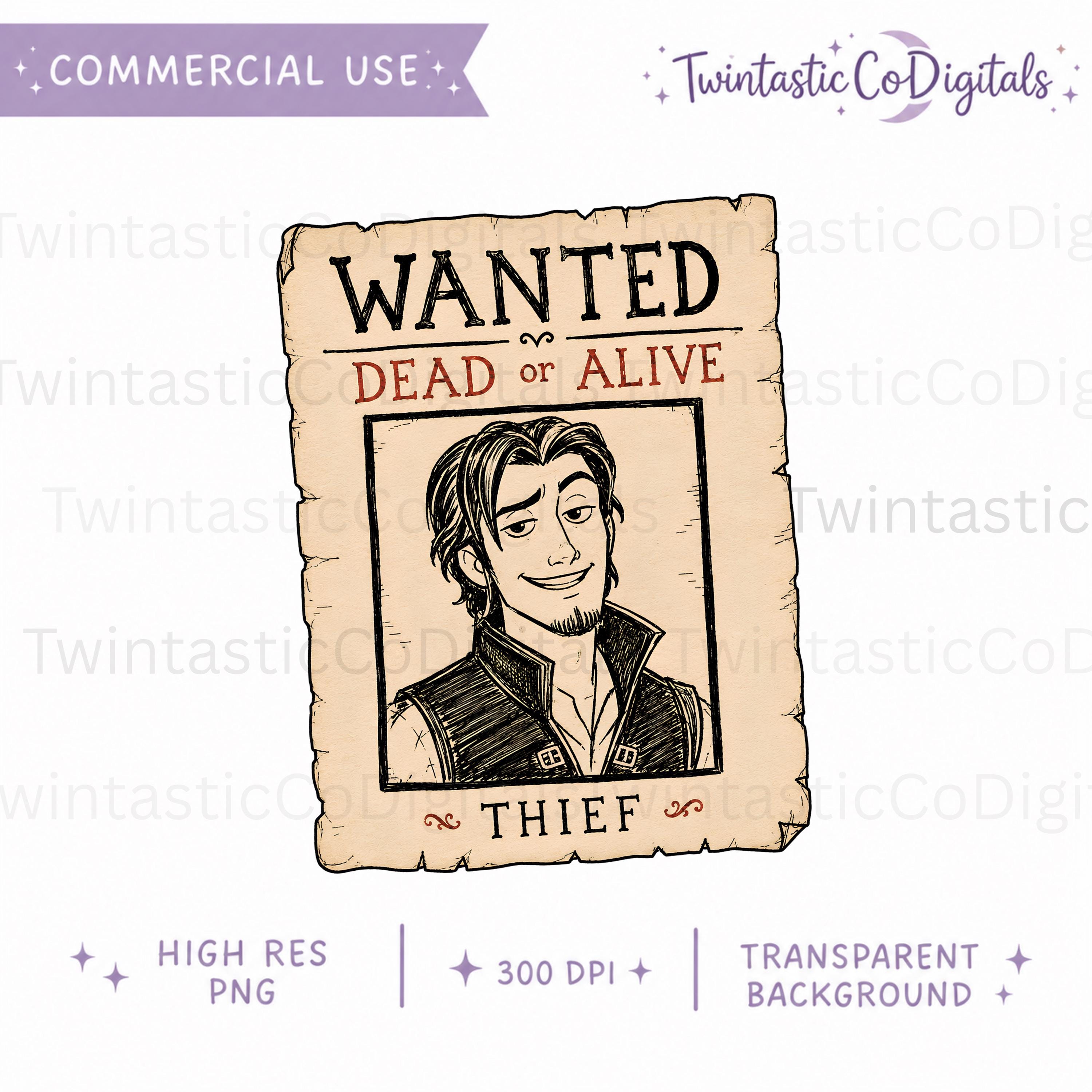 Flynn rider wanted poster - Etsy 日本