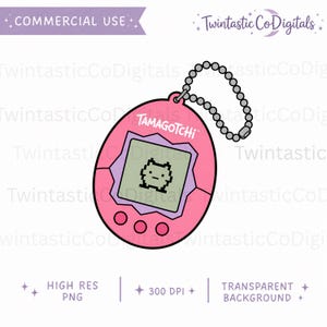 Tamagotchi PNG, Virtual Pet Clipart, 90s Nostalgia Digital Download, Y2K Toy Sticker, Retro Childhood Memory Design