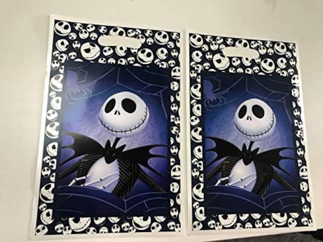 Jack Skellington Loot Gift Bag, 6.5 X 10 Pearly Plastic, Partyware