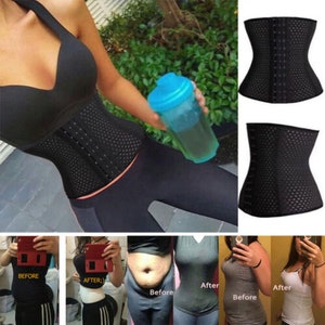 Waist Trainer Corset Breathable Tummy Girdle Belt Sport Body Shaper Control UK image 2