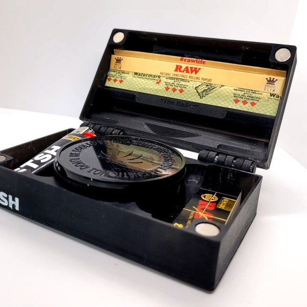 STSH "Baller" Quality Rolling/Stash Box - Portable Herb Rolling Box - Gift Box/Smoking Accessory