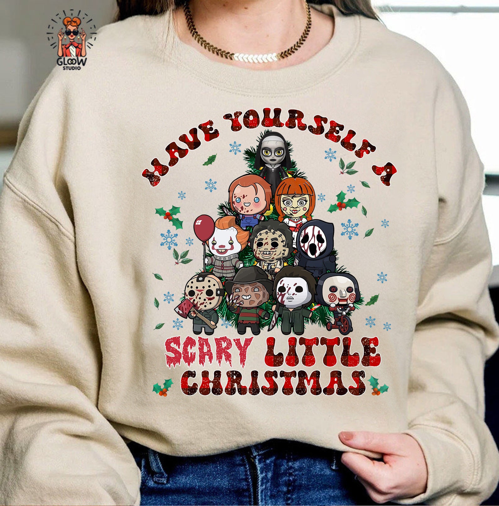 Have Yourself A Scary Little Christmas Sweatshirt Horror Christmas Tree