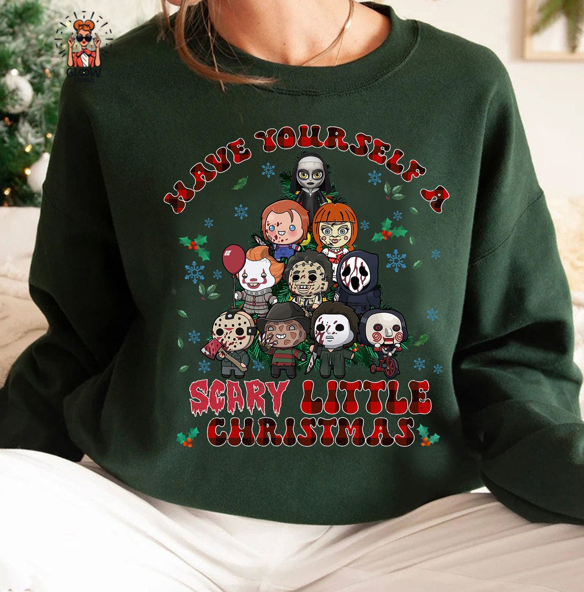 Have Yourself A Scary Little Christmas Sweatshirt Horror Christmas Tree