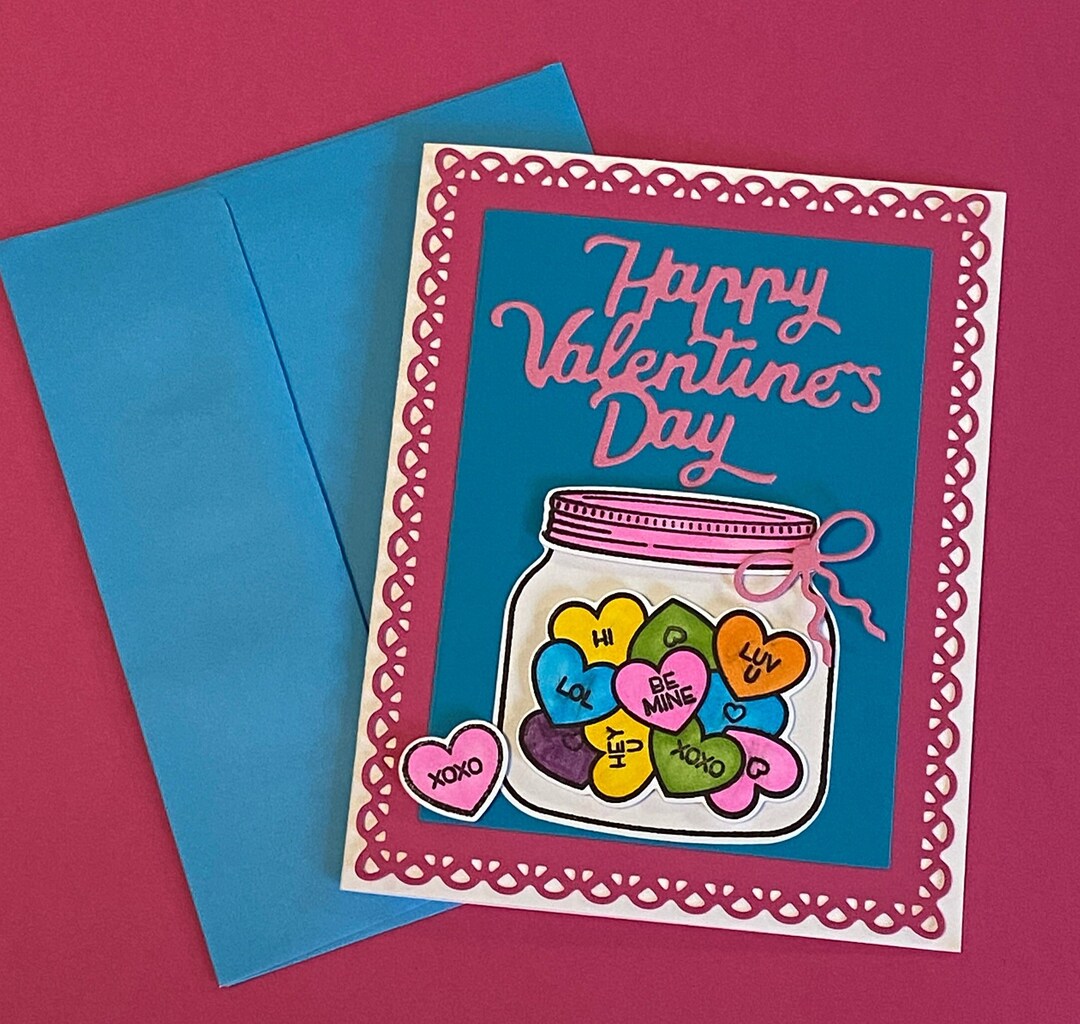 Handmade Valentine's Day Card - Sweethearts - Etsy