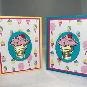 Handmade Ice Cream Cone Birthday Card