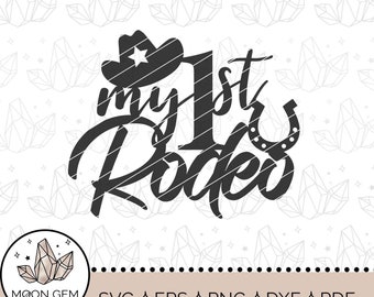 My 1st Rodeo Topper SVG / Cowboy Party Decor / Horse Shoe / Texas Smash Cake Topper / First Birthday Cake Decoration / Cut File