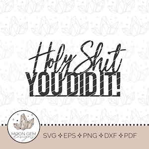 Verdorie, je hebt het gedaan! Taarttopper SVG / decor afstuderen / promotie taartdecoratie / zakelijk / doe-het-zelf / bestand knippen