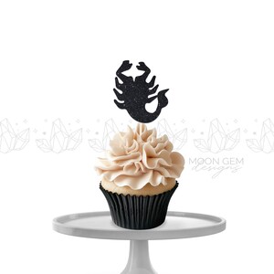 Scorpion Cupcake Toppers / Scorpio Birthday Decor / Astrology Party