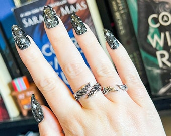 Bookish Boyfriend Ring | bat wings | angel wings