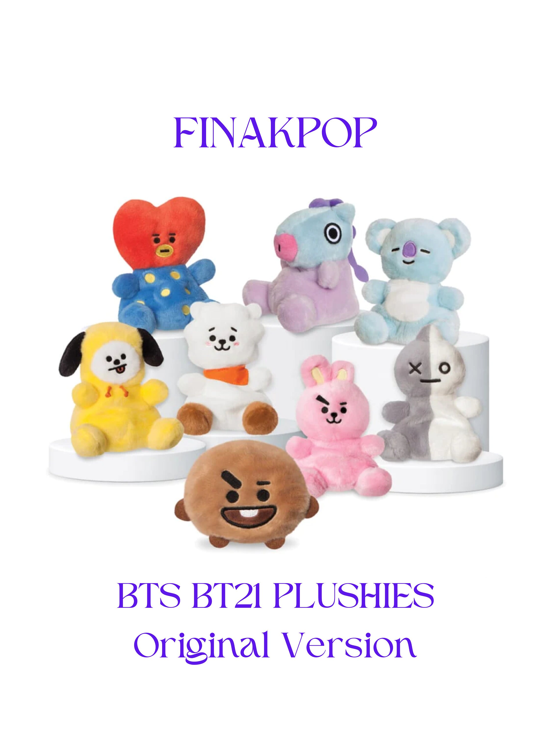 Plush toys Universe BT21 from BTS handmade, BTS plush toys, bts