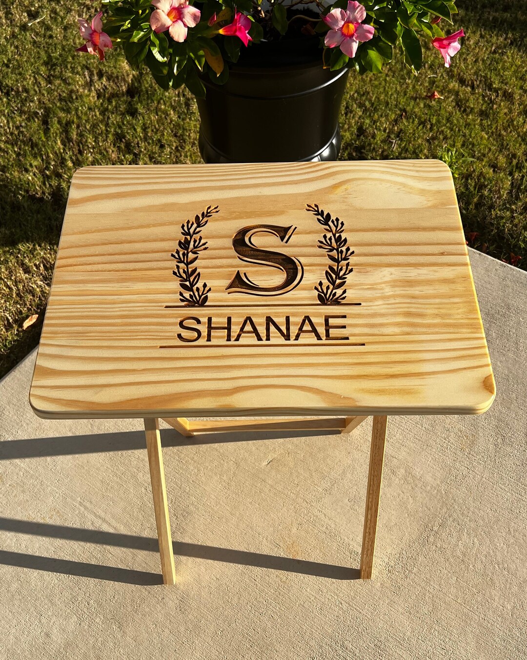 NFL TV Tray Table, Custom Tv Tray, Laser Engraved Table, Personalized