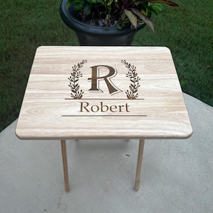 Custom Tv Tray, Laser Engraved Table, Personalized Tv Tray