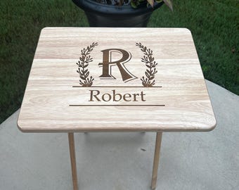 Custom Tv Tray, Laser Engraved Table, Personalized Tv Tray