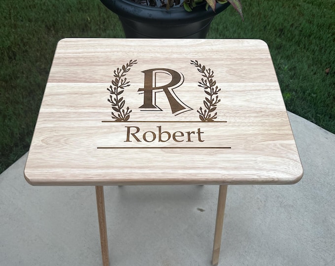 Custom Tv Tray, Laser Engraved Table, Personalized Tv Tray