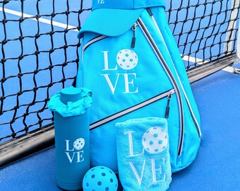 Bolsa de pickleball, bolsa de paletas de pickleball para mujeres, bolsa de paletas, regalo de pickleball, mochila de pickleball, equipo de pickleball, mochila azul