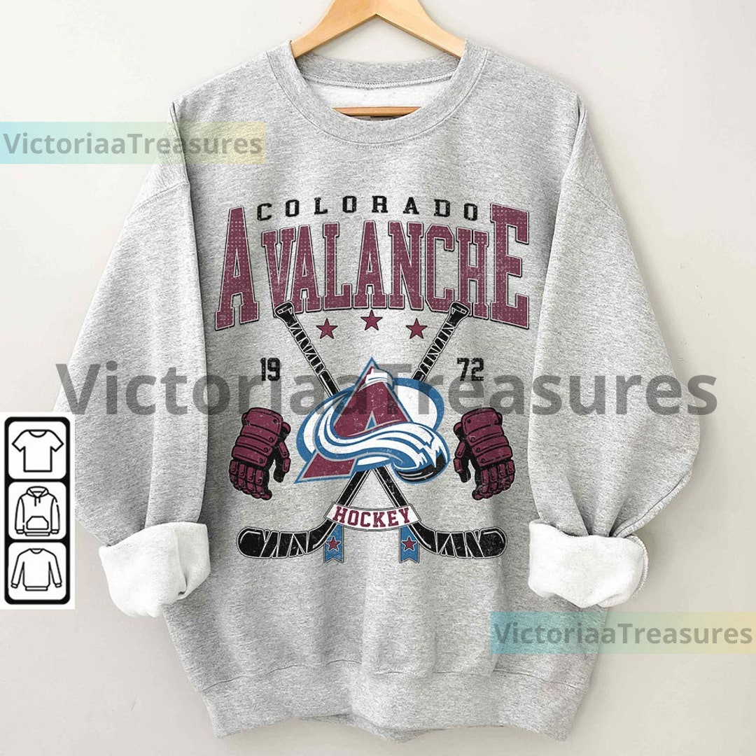 Chemise Vintage Colorado Avalanche NHL (Homme, Taille M, Gris, Années 90)