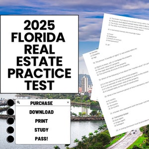 Real Estate Practice Exam, Instant PDF Download Ready-TO-Print Real Estate exam 35 questions