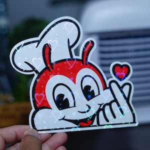 Jollibee Peeker Sticker: Filipino Pinoy Pride, Finger Heart